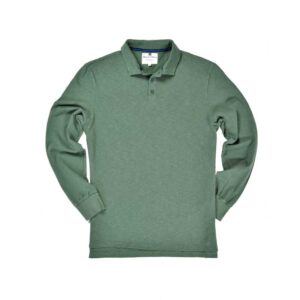 BLACK & BLUE 1871, LANGE MOUW POLO SHIRT GROEN