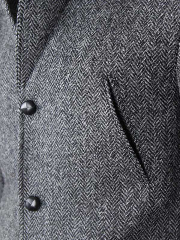 Harris Tweed Utility Sakko Grau Fischgrätmuster
