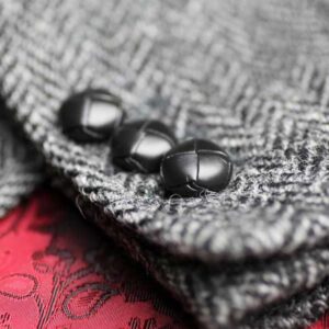 Harris Tweed Utility Sakko Grau Fischgrätmuster