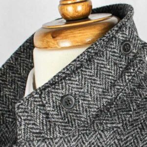 Harris Tweed Utility Sakko Grau Fischgrätmuster