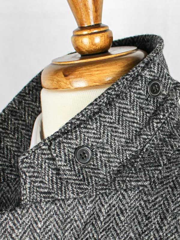 Harris Tweed Utility Sakko Grau Fischgrätmuster