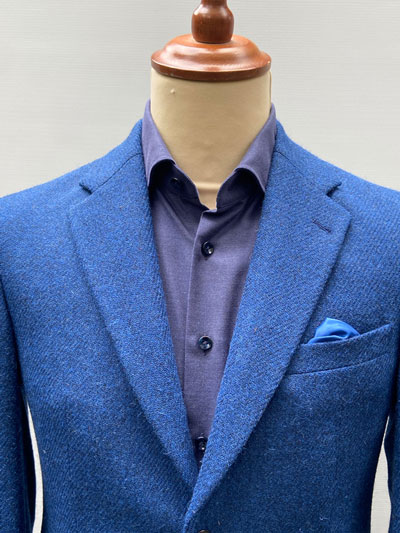 Harris Tweed Sakko Blau Twill 607
