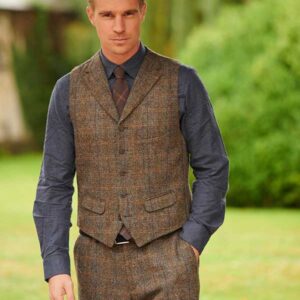 Harris Tweed Weste mit Revers 631