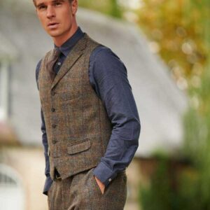 Harris Tweed Weste mit Revers 631