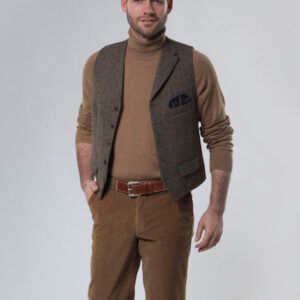 Harris Tweed Weste mit Revers 670