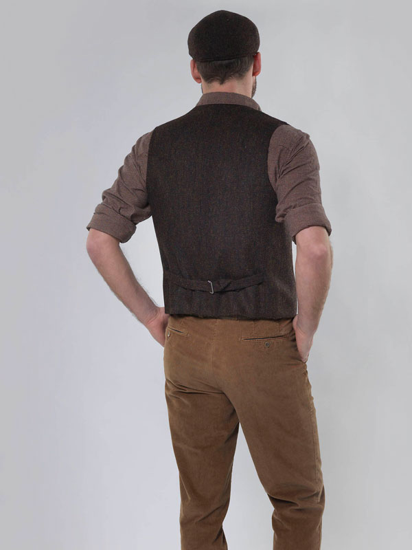 Harris Tweed Weste mit Revers 670