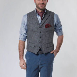Harris Tweed Weste mit revers 601