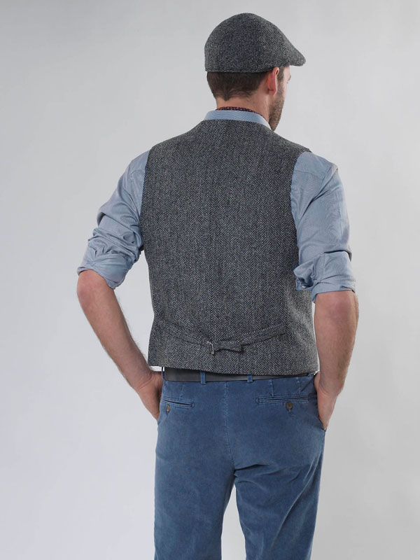 Harris Tweed Weste mit revers 601
