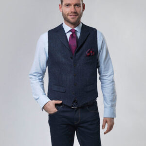 Harris Tweed Weste mit Revers 610
