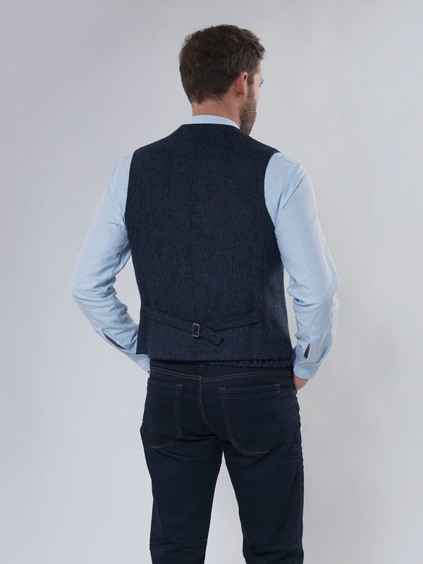 Harris Tweed Weste mit Revers 610