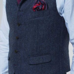 Harris Tweed Weste mit Revers 610