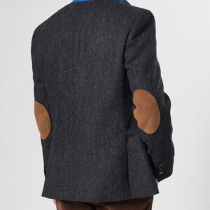 Harris Tweed Sakko Anthrazit Fischgrätmuster 600