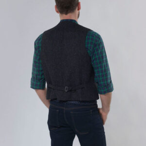 Harris Tweed Weste mit Revers 600