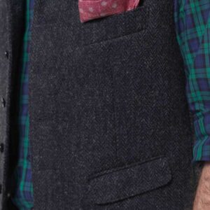 Harris Tweed Weste mit Revers 600