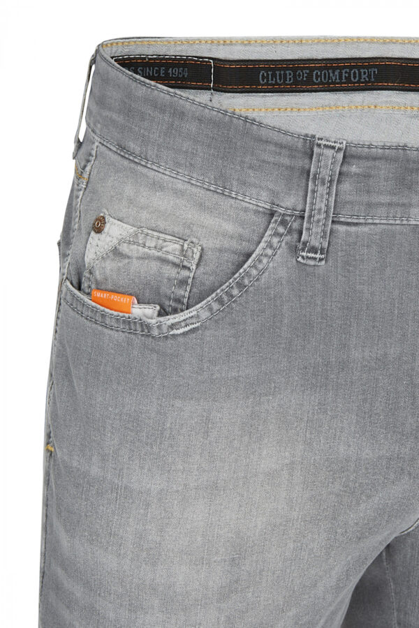 Jeans 5 Pocket High Stretch Hellgrau