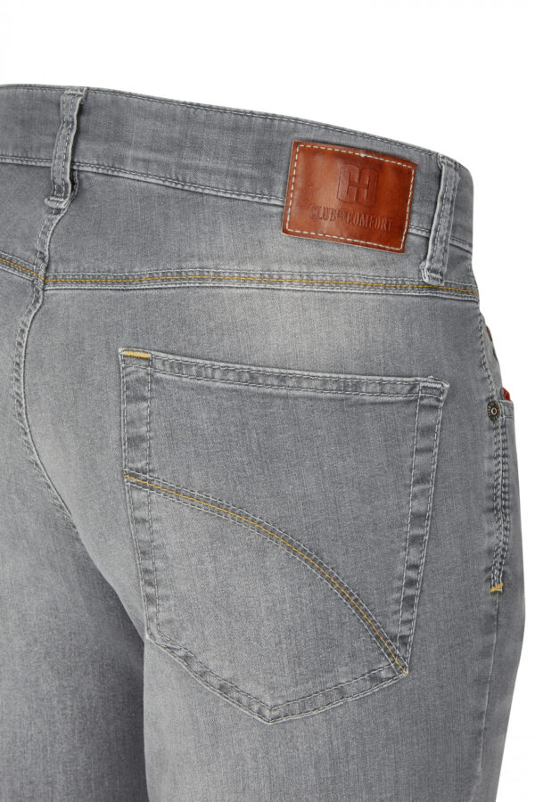 Jeans 5 Pocket High Stretch Hellgrau
