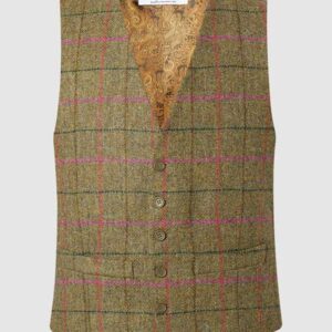 IAIN WAISTCOAT - GREEN/PINK