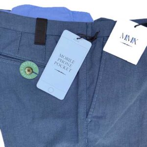 MMX CHINO, KATOENEN BROEK MET STEEKZAKKEN, GRIJS/BLAUW
