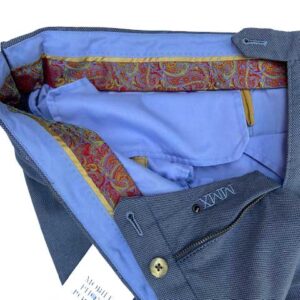 MMX CHINO, KATOENEN BROEK MET STEEKZAKKEN, GRIJS/BLAUW