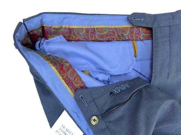 MMX CHINO, KATOENEN BROEK MET STEEKZAKKEN, GRIJS/BLAUW