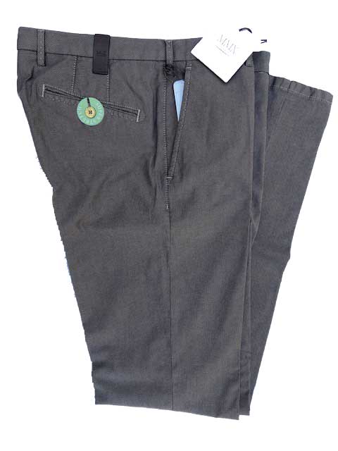MMX CHINO, KATOENEN BROEK MET STEEKZAKKEN, BRUIN