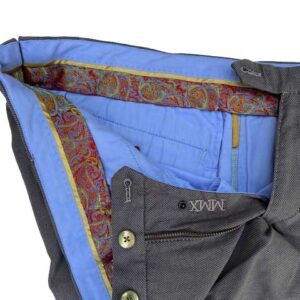 MMX CHINO, KATOENEN BROEK MET STEEKZAKKEN, BRUIN