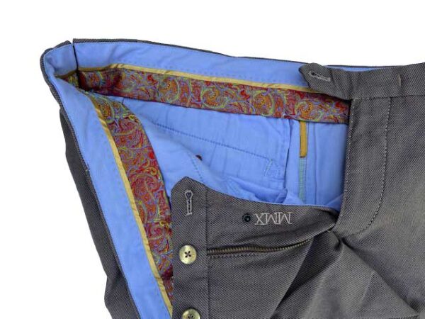 MMX CHINO, KATOENEN BROEK MET STEEKZAKKEN, BRUIN