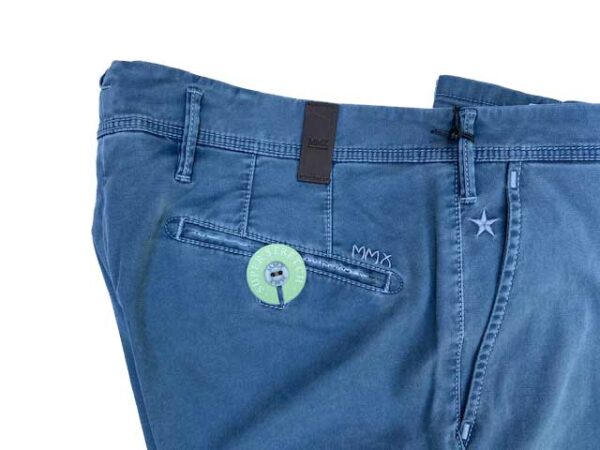 MMX CHINO, KATOENEN BROEK MET STEEKZAKKEN, BLAUW