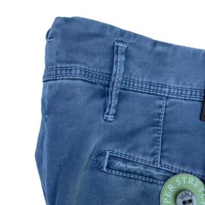 MMX CHINO, KATOENEN BROEK MET STEEKZAKKEN, BLAUW