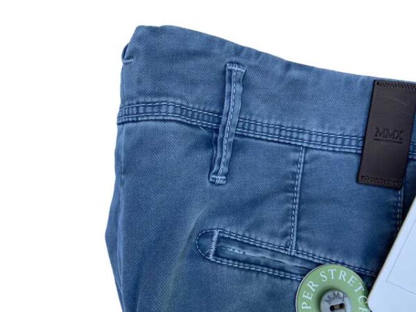 MMX CHINO, KATOENEN BROEK MET STEEKZAKKEN, BLAUW