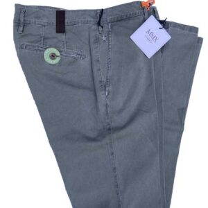 MMX CHINO, KATOENEN BROEK MET STEEKZAKKEN, LICHT OLIJF
