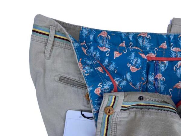 MMX CHINO, KATOENEN BROEK MET STEEKZAKKEN, ZANDKLEUR