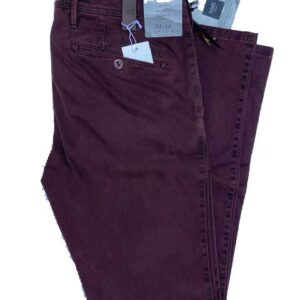 MMX CHINO, KATOENEN BROEK MET STEEKZAKKEN, BORDEAUX