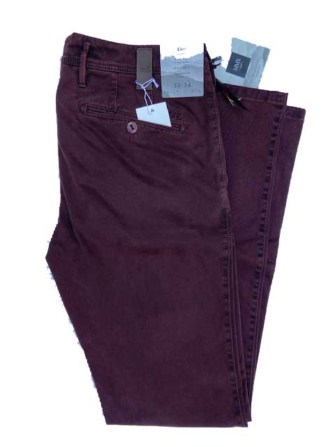 MMX CHINO, KATOENEN BROEK MET STEEKZAKKEN, BORDEAUX