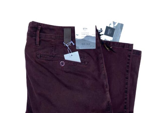 MMX CHINO, KATOENEN BROEK MET STEEKZAKKEN, BORDEAUX