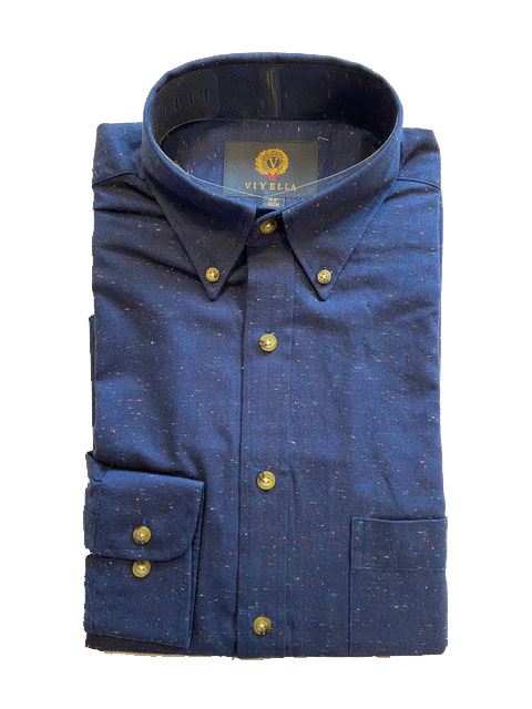 Flannel Shirt Viyella Blauw