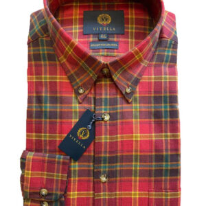 Flannel Shirt Viyella Rode Ruit