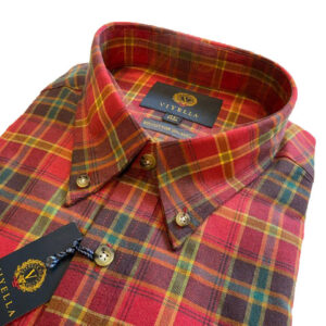 Flannel Shirt Viyella Rode Ruit