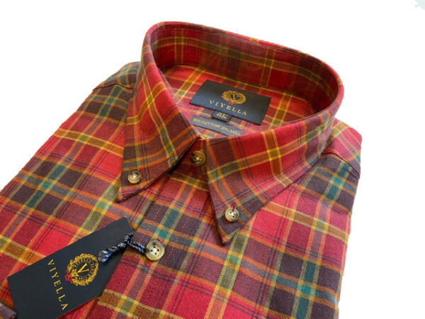 Flannel Shirt Viyella Rode Ruit
