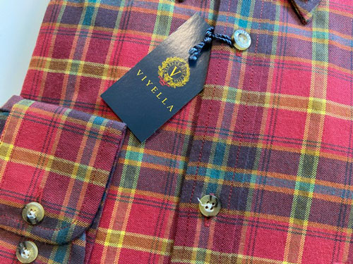 Flannel Shirt Viyella Rode Ruit