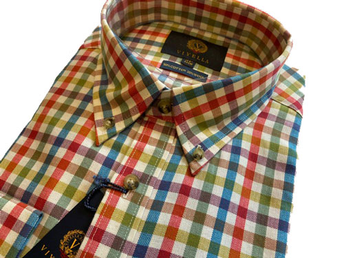 Flannel Shirt Viyella grote klein ruitje