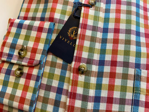 Flannel Shirt Viyella grote klein ruitje