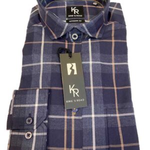 Flannel Shirt King's Road, Blauw Overruit
