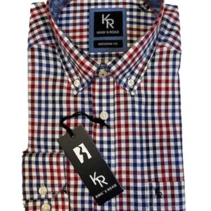 Flannel Shirt King's Road, Blauw Rood Blokje