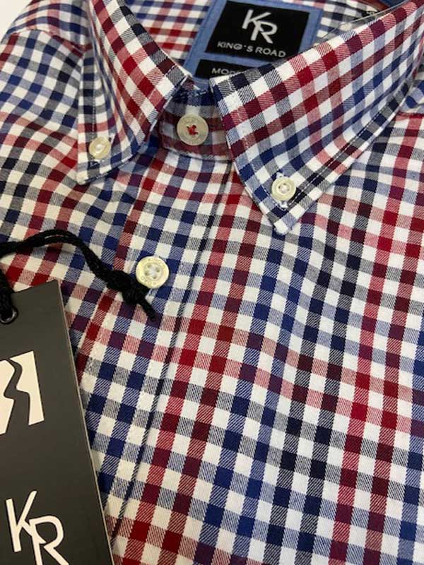 Flannel Shirt King's Road, Blauw Rood Blokje