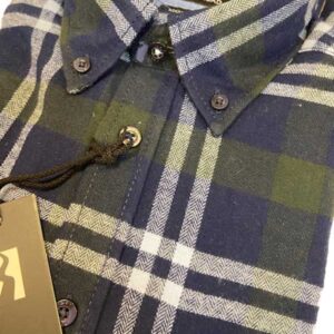 Shirt King's Road, Blauw Groen Ruit, Zware Flannel