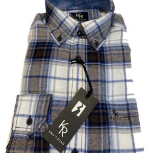 Shirt King's Road, Lichte Overruit Ruit, Zware Flannel