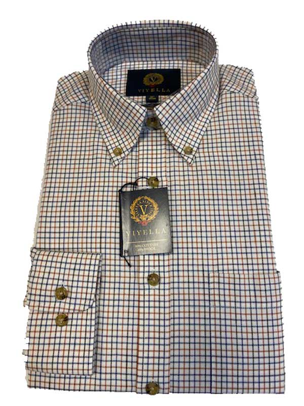 Flannel Shirt Viyella Mini Tattersal Oker
