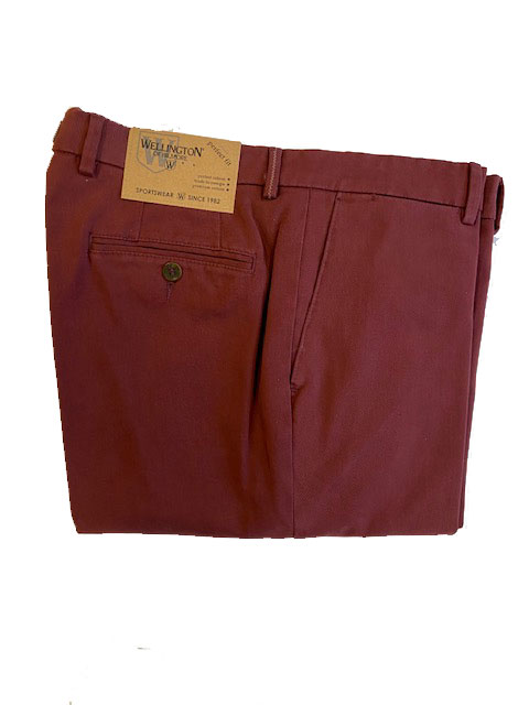 Wellington Katoenen Pantalon Rood