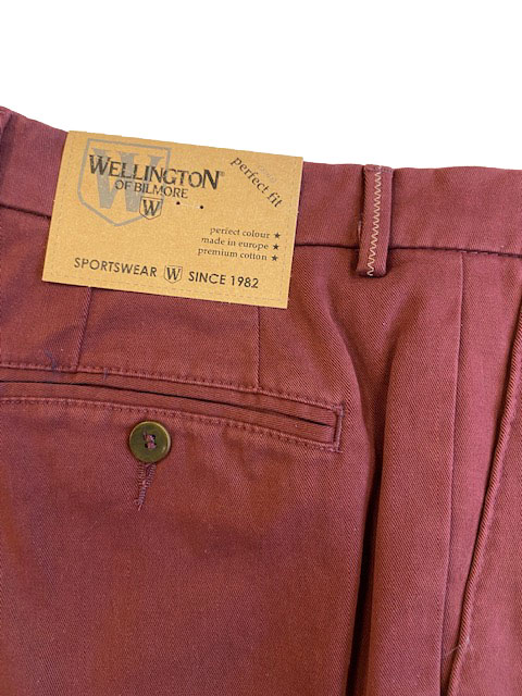 Wellington Katoenen Pantalon Rood